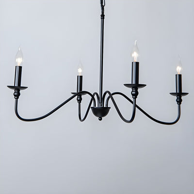 Orielissa Chandelier Gold Candle Curved Arms