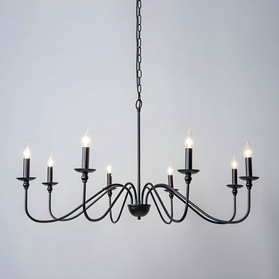 Orielissa Chandelier Gold Candle Curved Arms