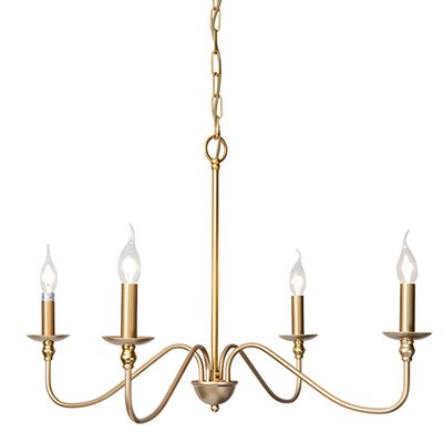 Orielissa Chandelier Gold Candle Curved Arms