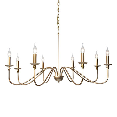 Orielissa Chandelier Gold Candle Curved Arms