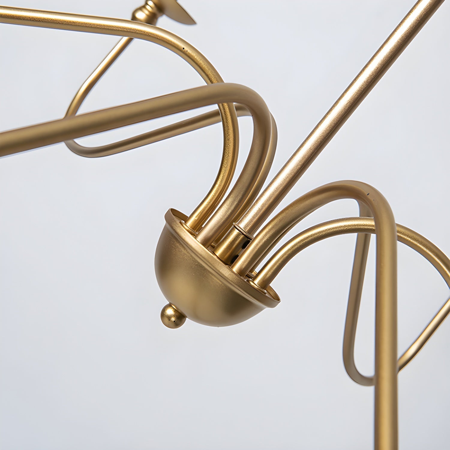 Orielissa Chandelier Gold Candle Curved Arms