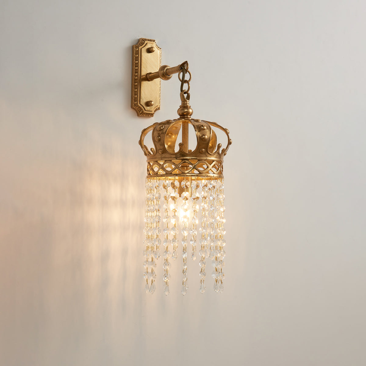 Timon Brass Crown Wall Lamp