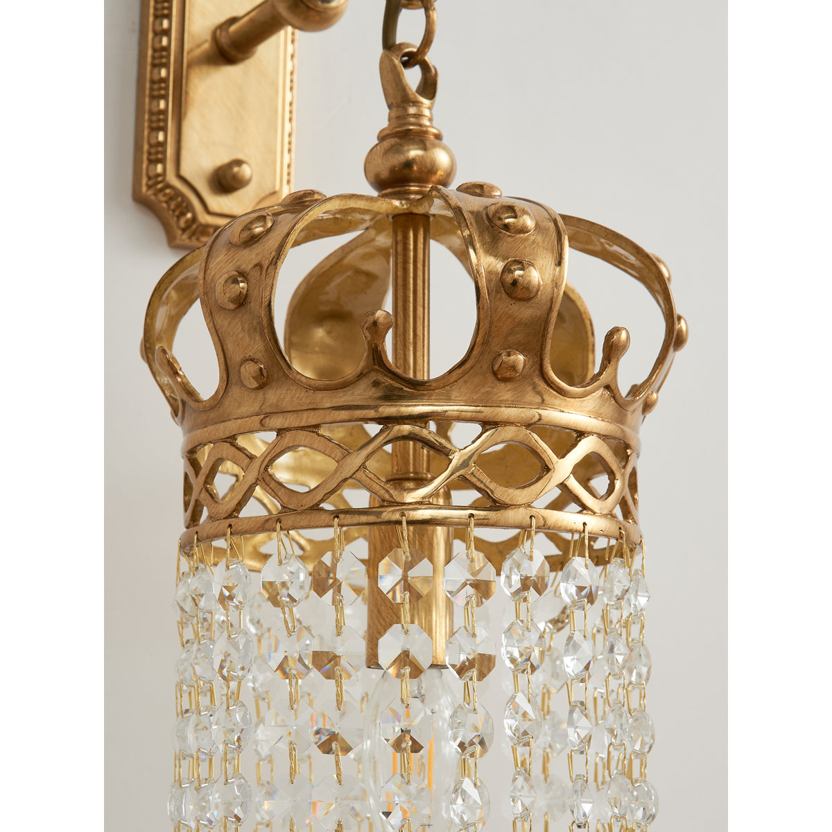Timon Brass Crown Wall Lamp