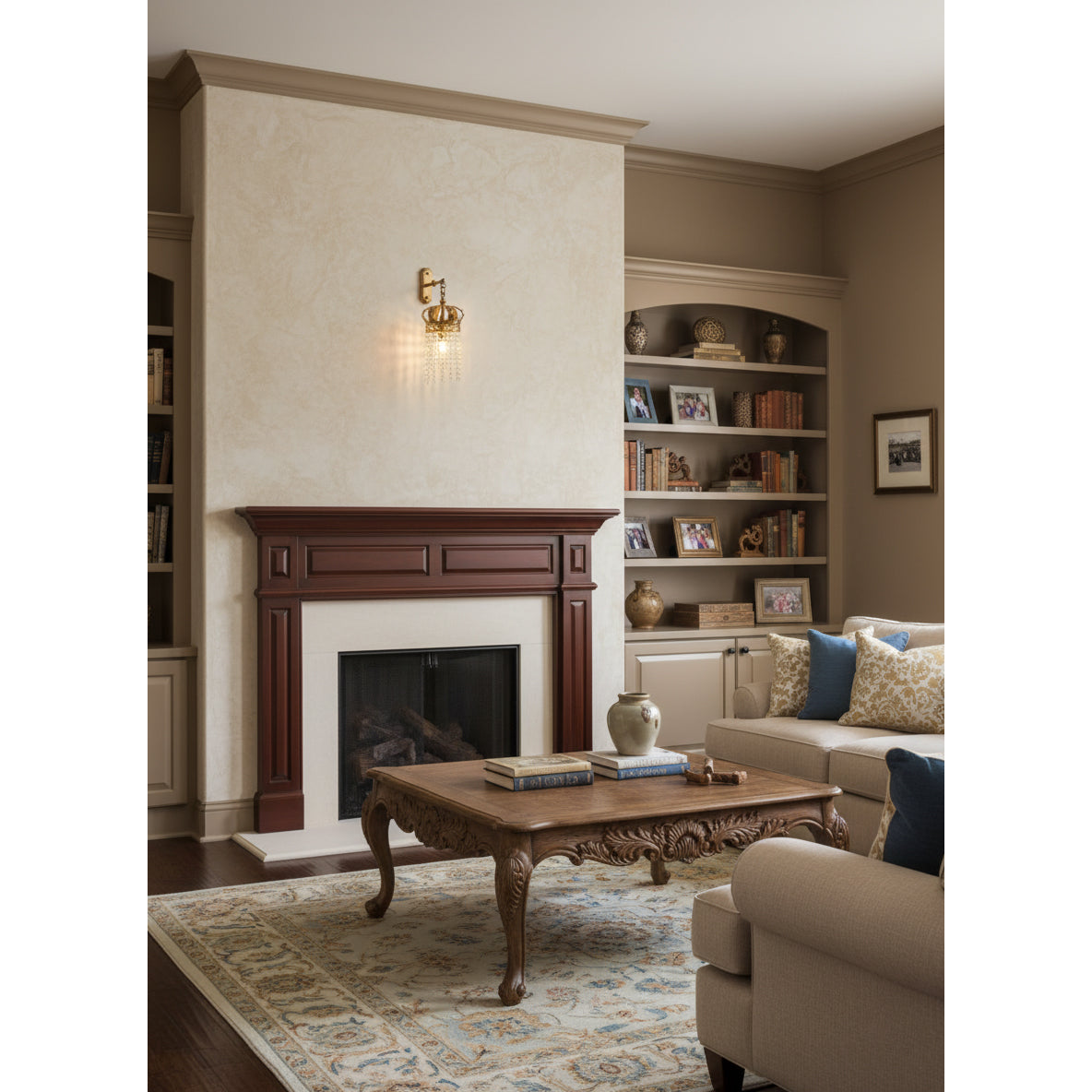 Timon Brass Crown Wall Lamp
