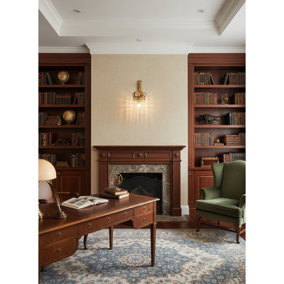 Timon Brass Crown Wall Lamp