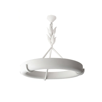 Eixor Chandelier Plaster White Floral Shape Minimalist