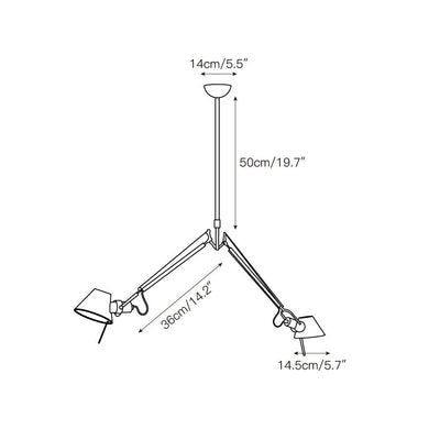 Brady Elvior Adjustable Arm Pendant Light