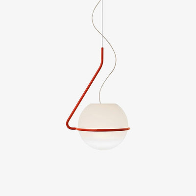 Circular Minimalist Glass Pendant Lamp - Neutral Decor