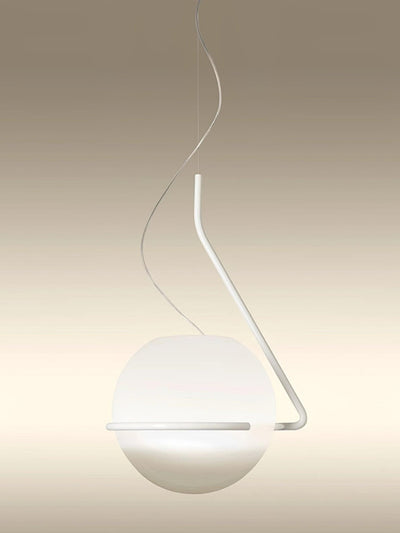 Circular Minimalist Glass Pendant Lamp - Neutral Decor