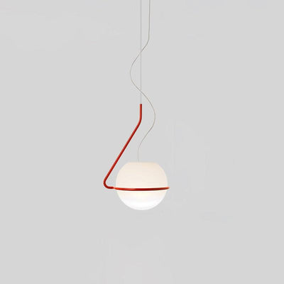 Circular Minimalist Glass Pendant Lamp - Neutral Decor