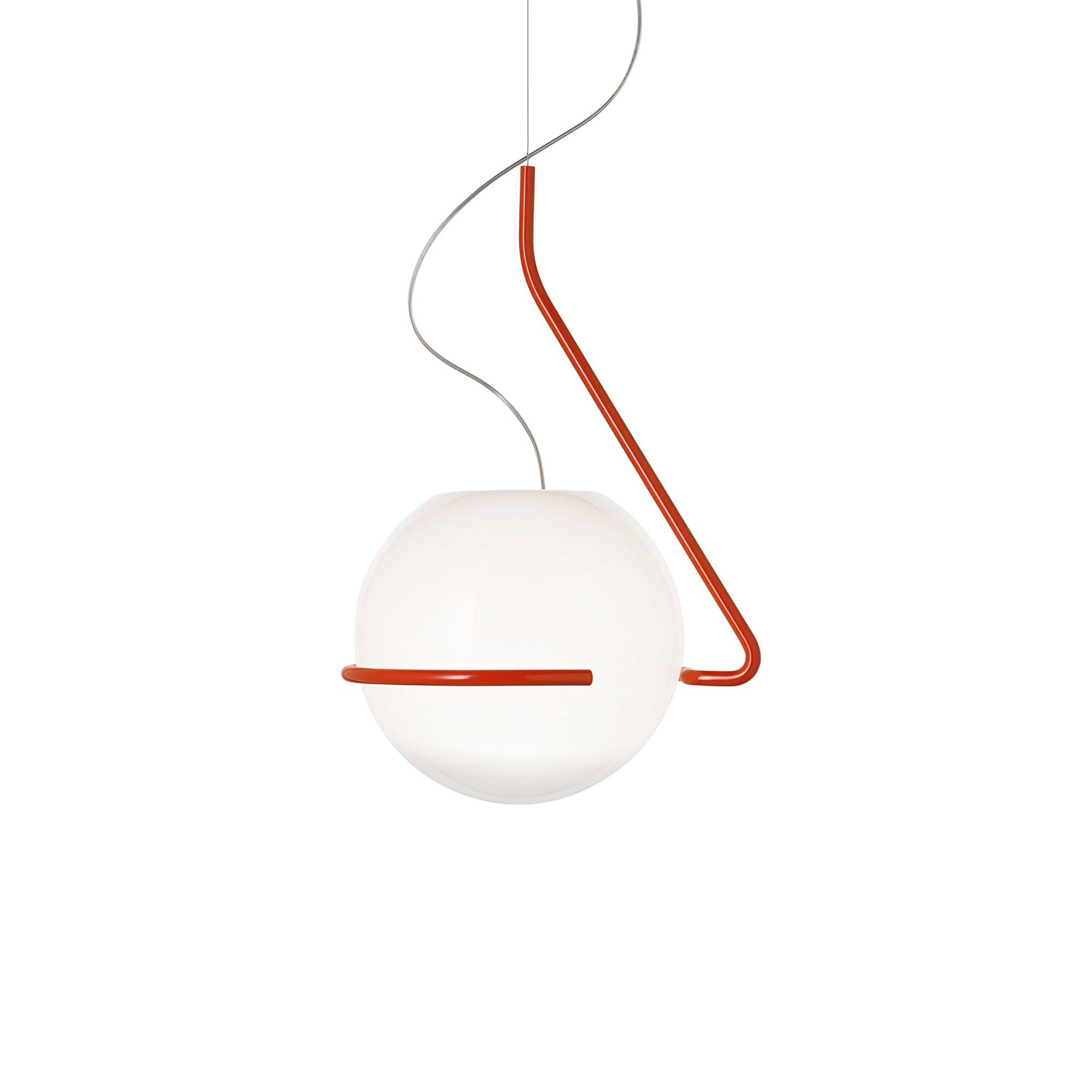 Circular Minimalist Glass Pendant Lamp - Neutral Decor