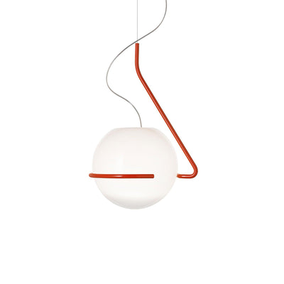 Circular Minimalist Glass Pendant Lamp - Neutral Decor