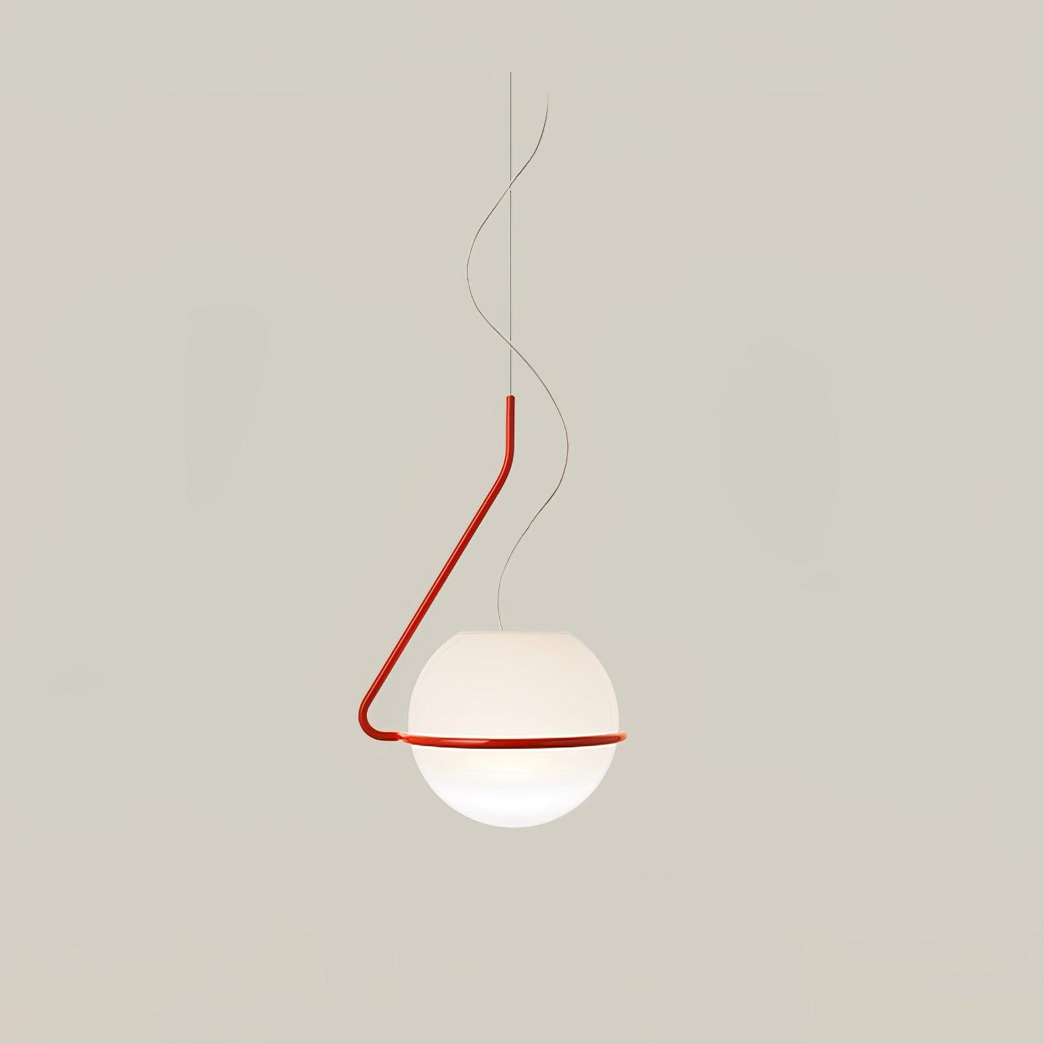 Circular Minimalist Glass Pendant Lamp - Neutral Decor