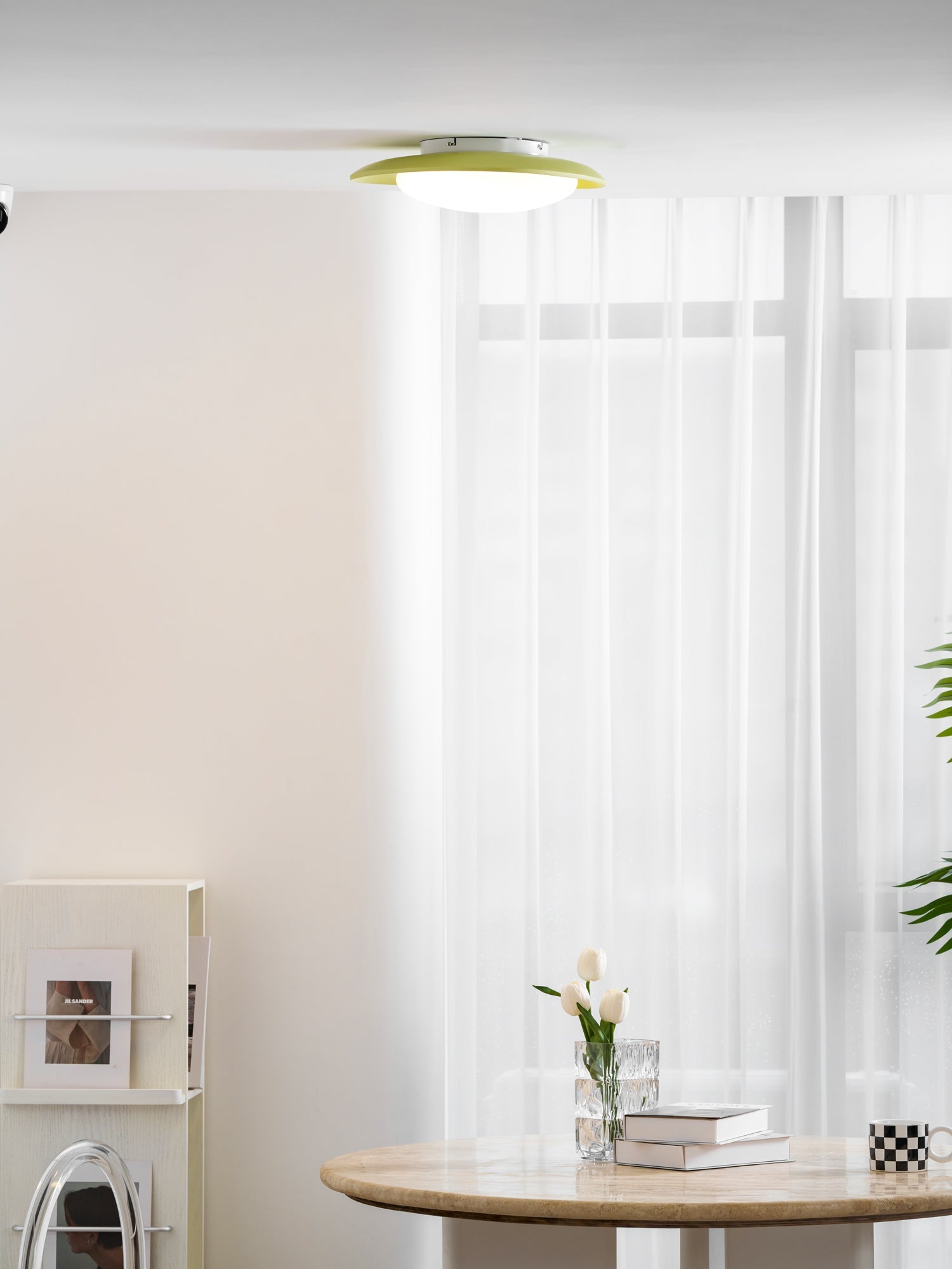 Poe Pendant Lamp Resin Oval Soft Contemporary
