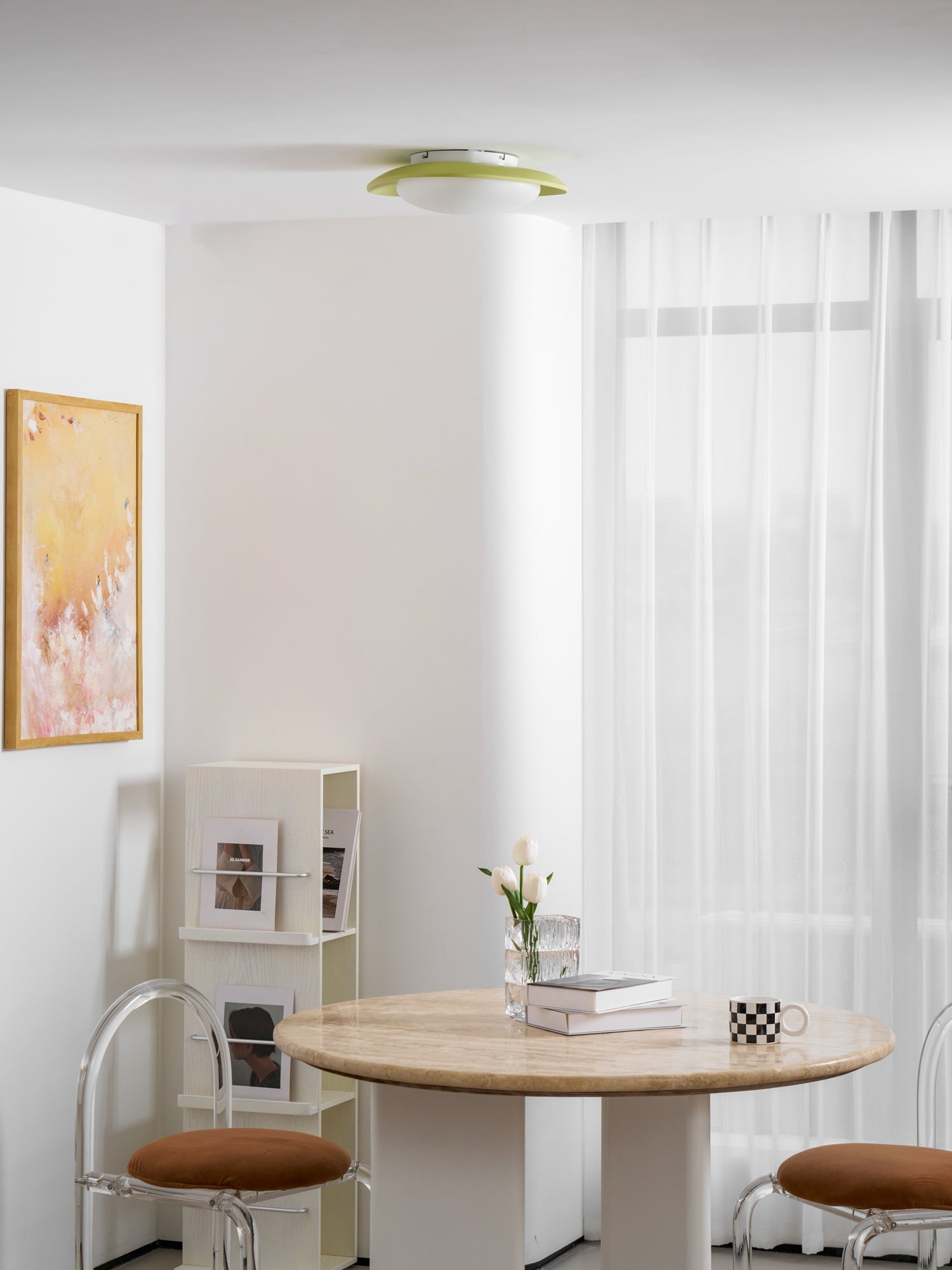Poe Pendant Lamp Resin Oval Soft Contemporary