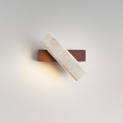 Orbit Travertine Rotating Wall Lamp - Neutral Decor