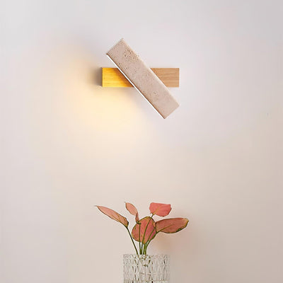 Orbit Travertine Rotating Wall Lamp - Neutral Decor