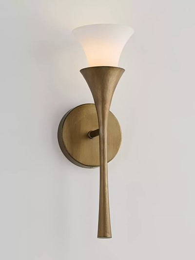 Solalette Brass Double Cone Wall Sconce