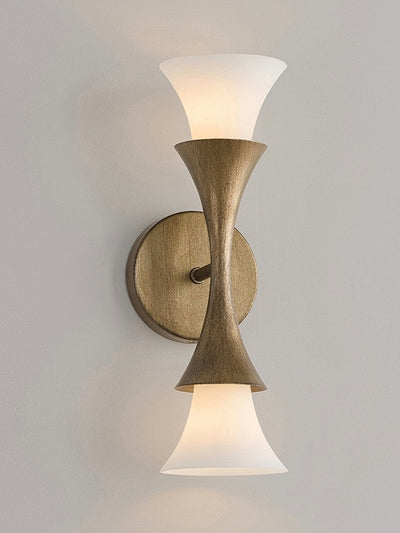 Solalette Brass Double Cone Wall Sconce
