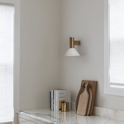 Rino Cone Alabaster Wall Light