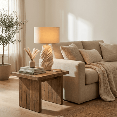 Celvienne Twisted Ceramic Table Lamp