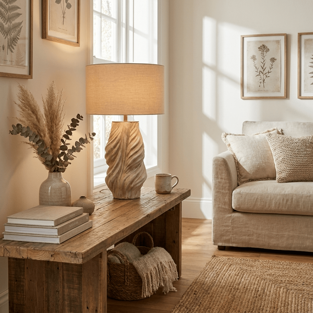 Celvienne Twisted Ceramic Table Lamp