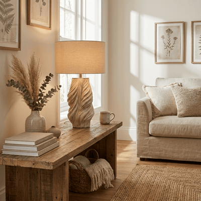 Celvienne Twisted Ceramic Table Lamp