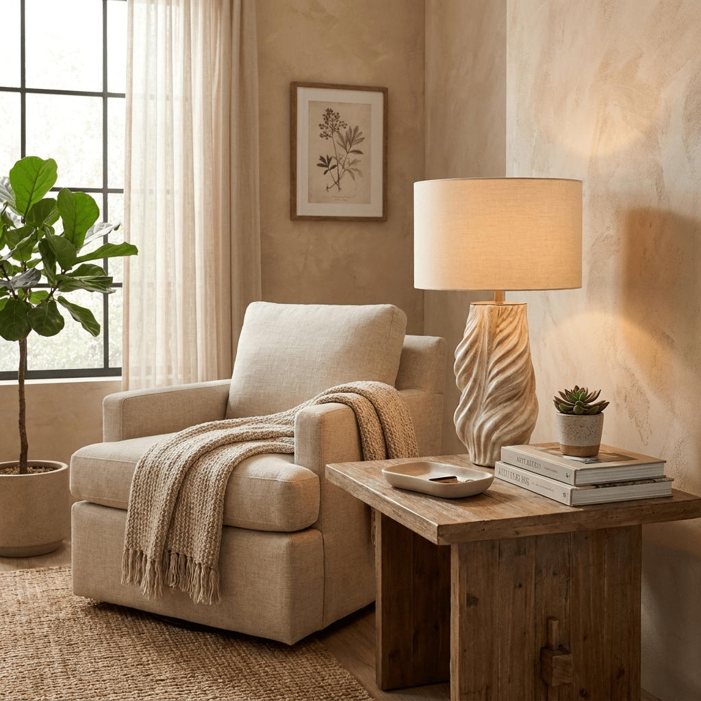 Celvienne Twisted Ceramic Table Lamp