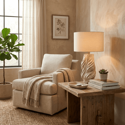Celvienne Twisted Ceramic Table Lamp