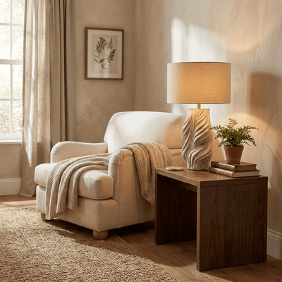 Celvienne Twisted Ceramic Table Lamp