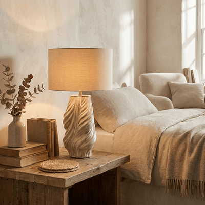 Celvienne Twisted Ceramic Table Lamp