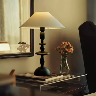 Halenir Wood Fabric Table Lamp