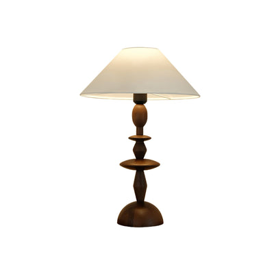 Halenir Wood Fabric Table Lamp