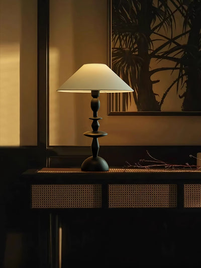 Halenir Wood Fabric Table Lamp