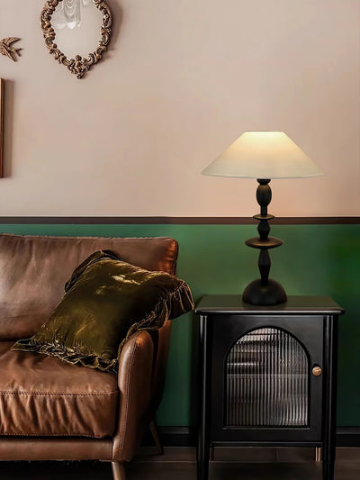 Halenir Wood Fabric Table Lamp