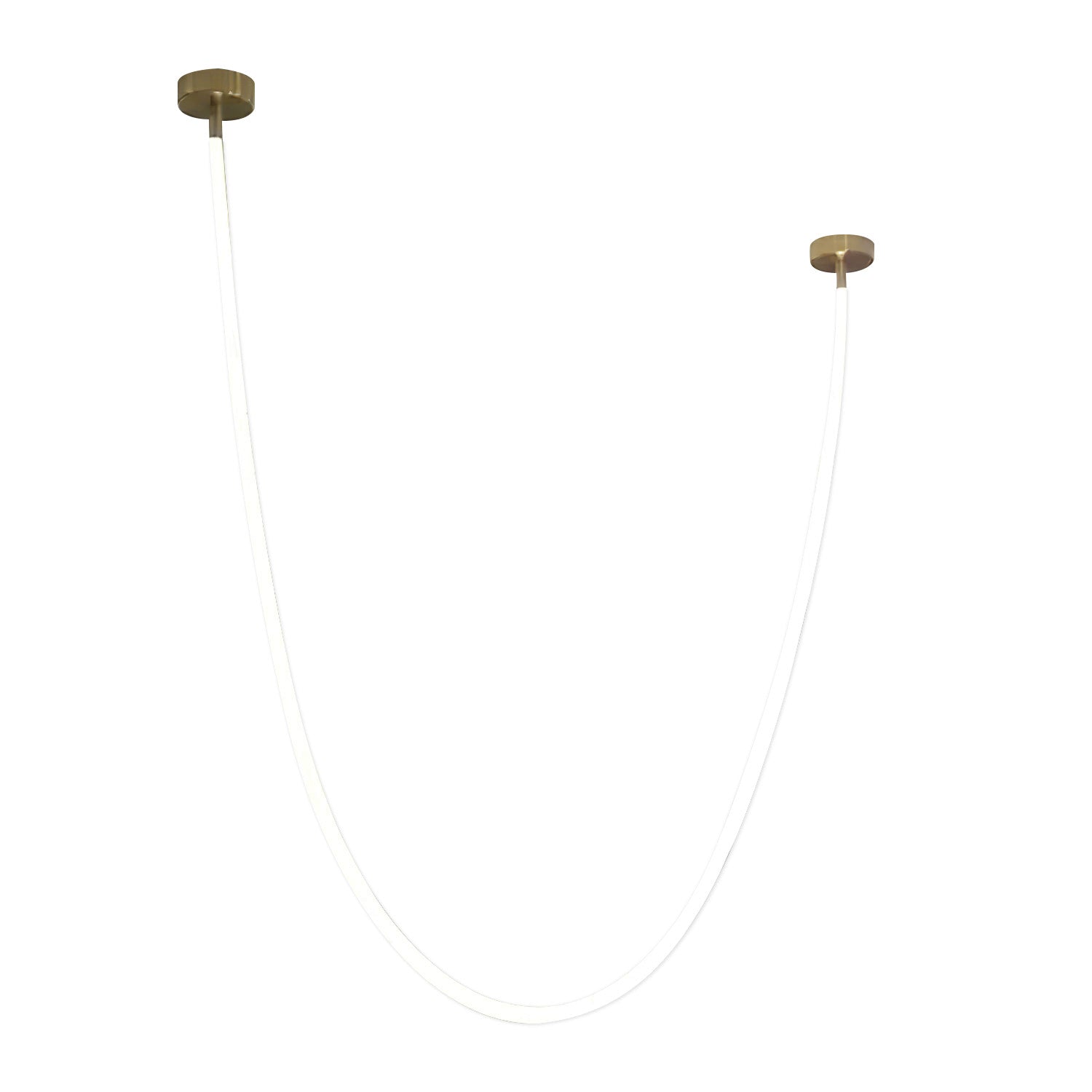 Fenris Pendant Lamp Flexible Curve Silicone Brass