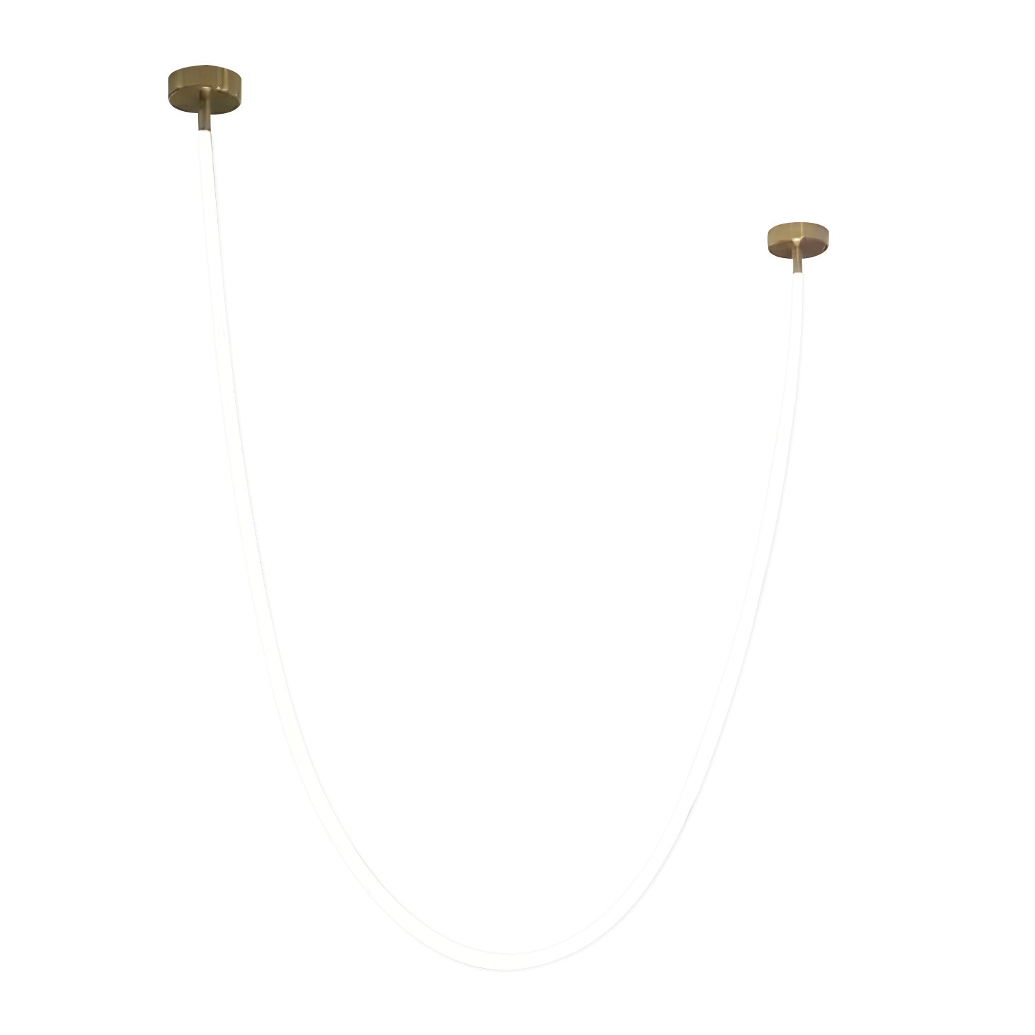 Fenris Pendant Lamp Flexible Curve Silicone Brass