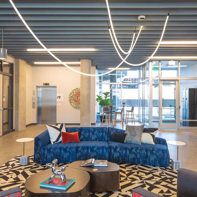 Fenris Pendant Lamp Flexible Curve Silicone Brass