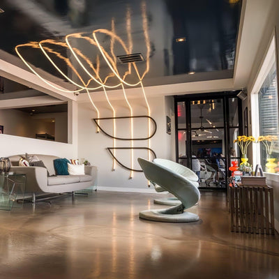 Fenris Pendant Lamp Flexible Curve Silicone Brass