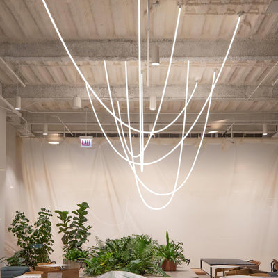 Fenris Pendant Lamp Flexible Curve Silicone Brass