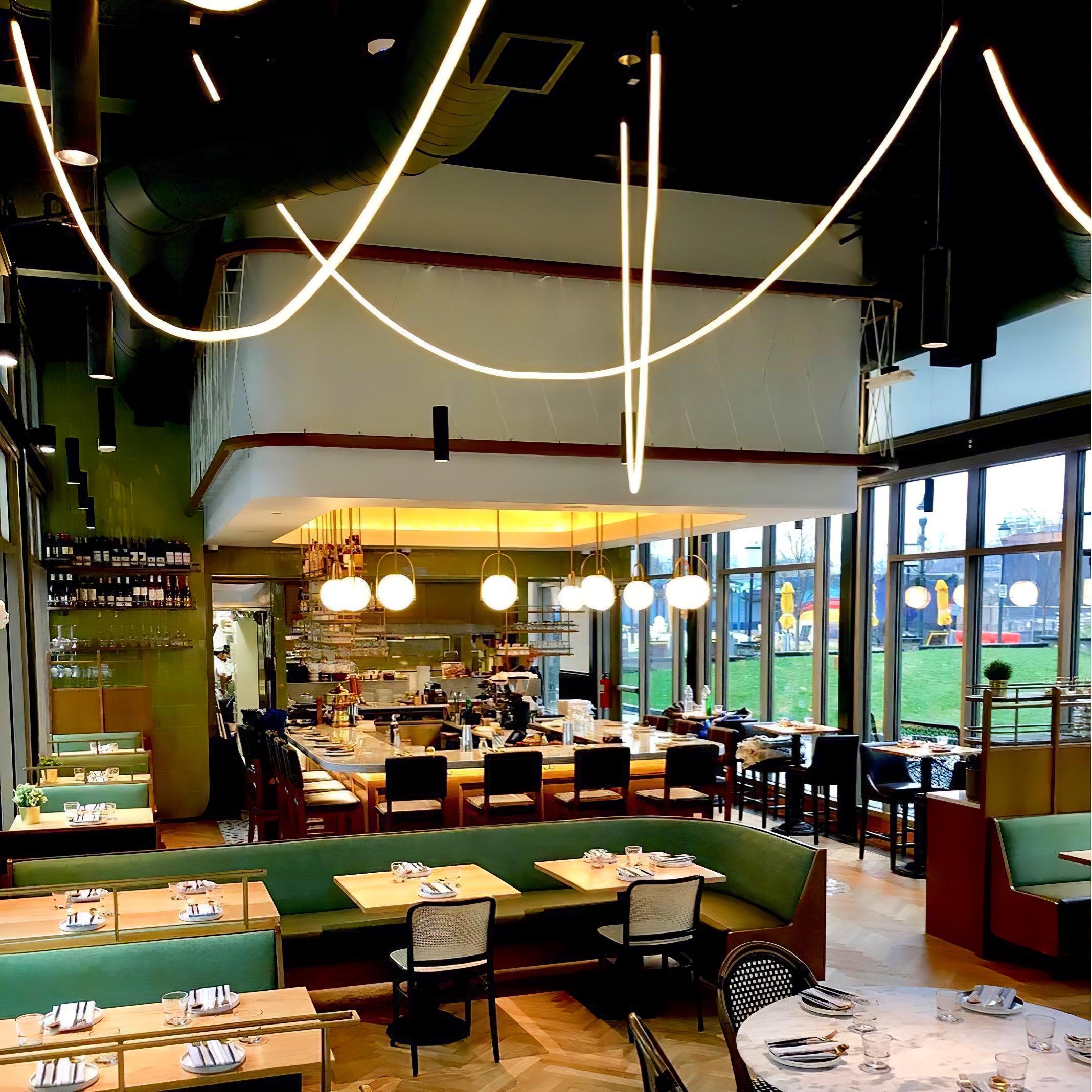 Fenris Pendant Lamp Flexible Curve Silicone Brass