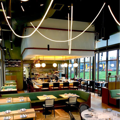 Fenris Pendant Lamp Flexible Curve Silicone Brass