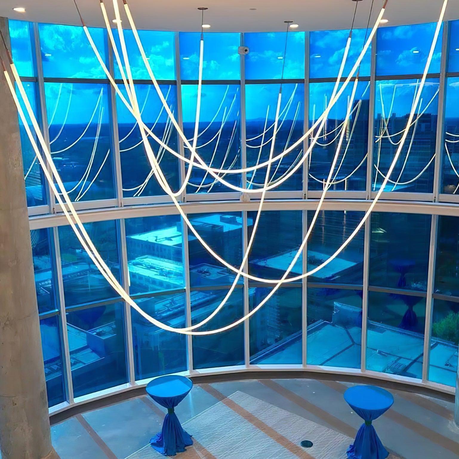 Fenris Pendant Lamp Flexible Curve Silicone Brass