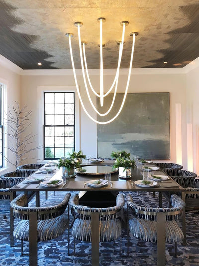 Fenris Pendant Lamp Flexible Curve Silicone Brass