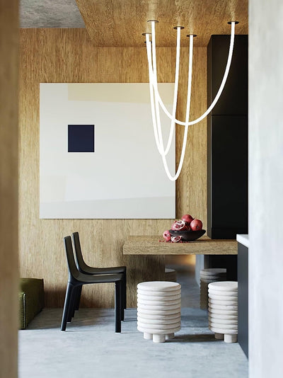 Fenris Pendant Lamp Flexible Curve Silicone Brass