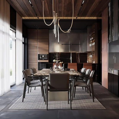 Fenris Pendant Lamp Flexible Curve Silicone Brass