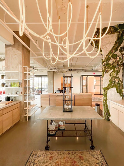 Fenris Pendant Lamp Flexible Curve Silicone Brass