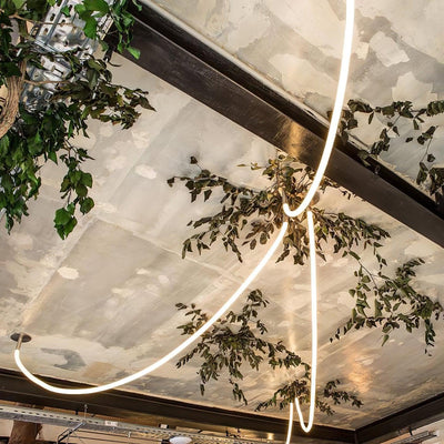Fenris Pendant Lamp Flexible Curve Silicone Brass