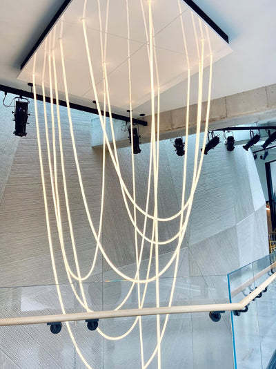 Fenris Pendant Lamp Flexible Curve Silicone Brass