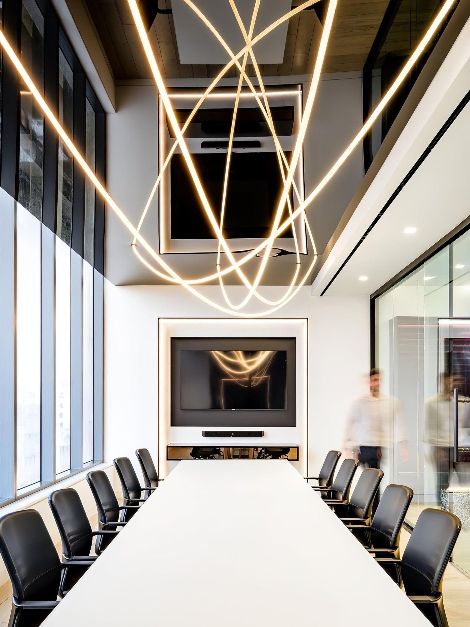 Fenris Pendant Lamp Flexible Curve Silicone Brass